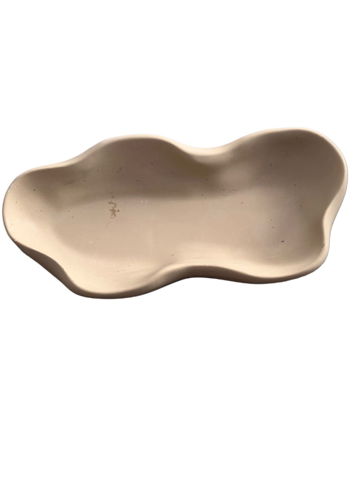 Large deep irregular dish plate