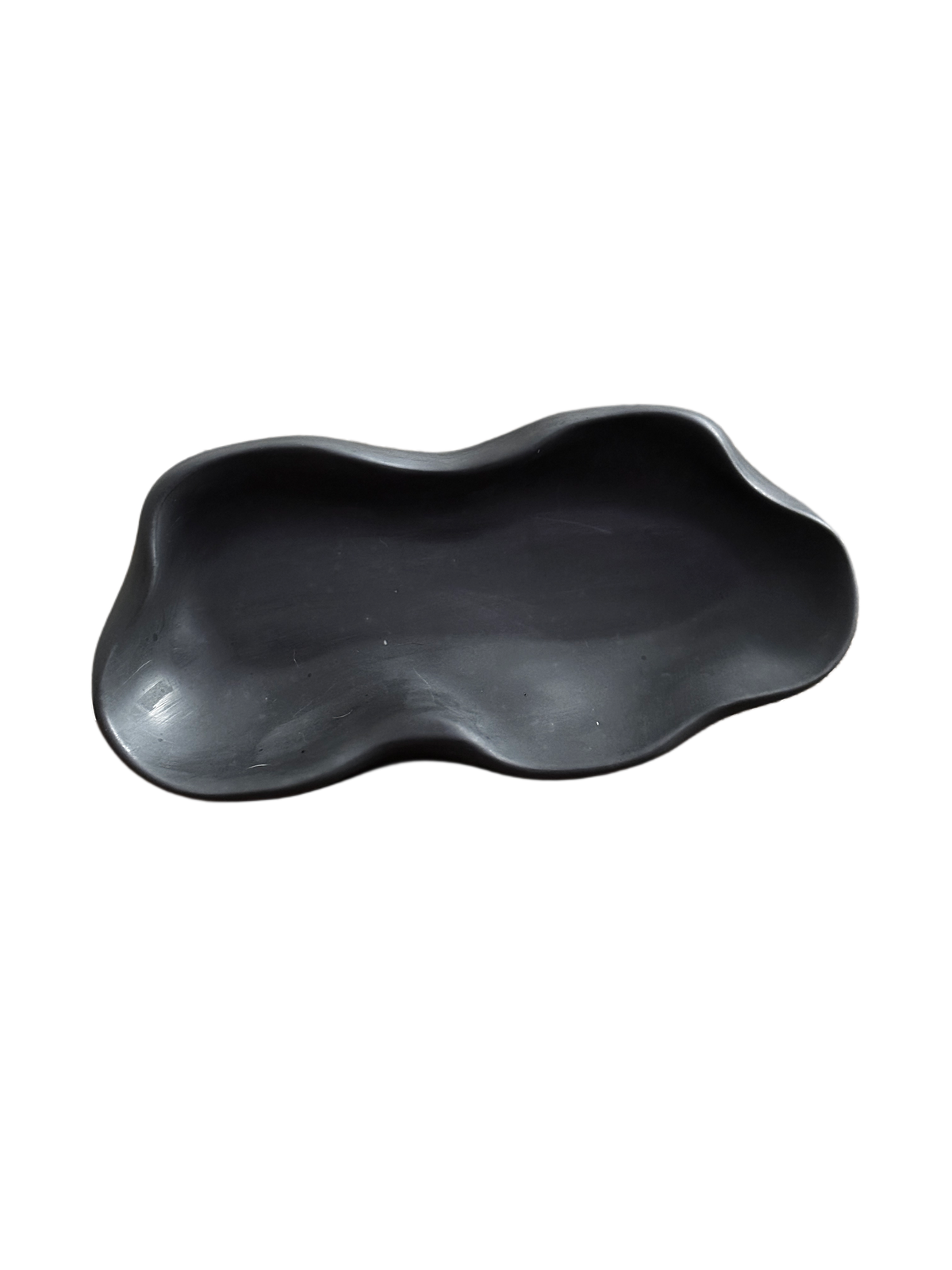 Large deep irregular dish plate