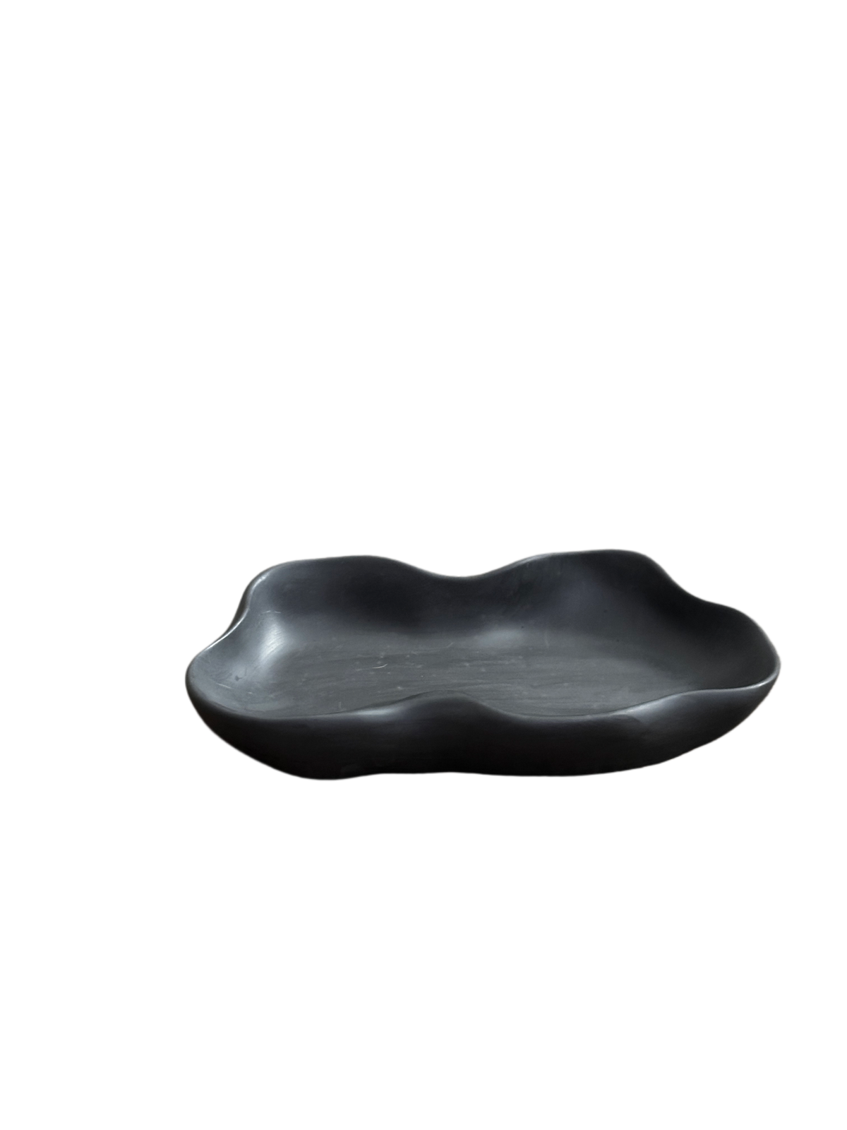 Large deep irregular dish plate