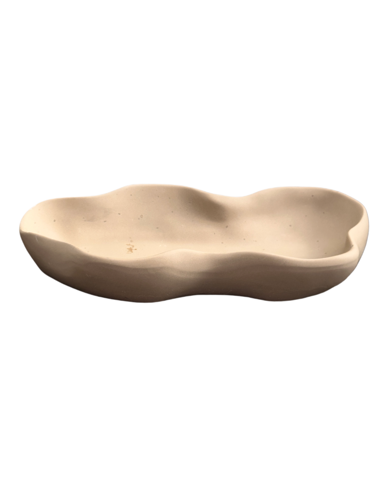 Large deep irregular dish plate
